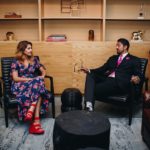 Julie Pate and G Patel at Industrious Raleigh