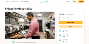 Hope for Hospitality Go Fund Me