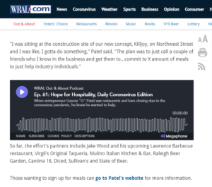 WRAL Out and About Podcast G Patel and Hope for Hospitality